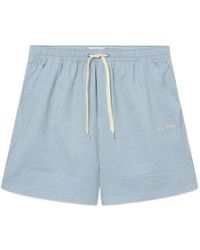 Les Deux - Stan Seersucker Striped Swim Shorts - Lyst
