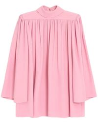 Valentino Garavani - Cady Couture Pleated Top - Lyst