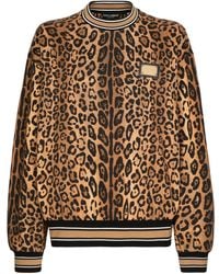 Dolce & Gabbana - Katoenen Sweater Met Luipaardprint - Lyst
