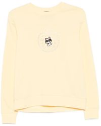 KARL LAGERFELD - Ikon Rhinestone-Embellished Cotton Sweatshirt - Lyst
