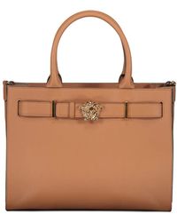 Versace - Leren Shopper Met Medusa-Gesp - Lyst