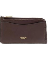 COACH - Tarjetero con cremallera en el contorno - Lyst