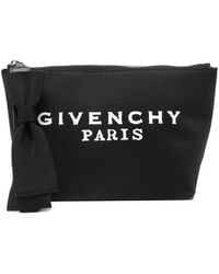Givenchy - Bow-Detailed Logo Clutch Bag - Lyst