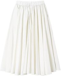 Twinset - Elastic-Waist Taffeta Midi Skirt - Lyst
