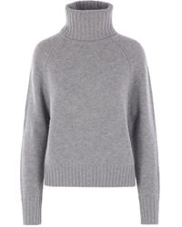 Allude - Gerippter Pullover mit Rollkragen - Lyst