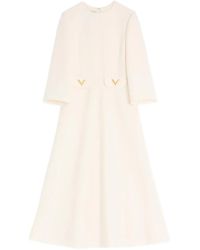 Valentino Garavani - Crepe Couture Midi Dress - Lyst
