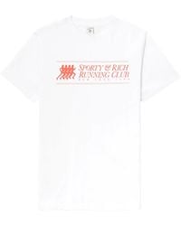 Sporty & Rich - 94 Running Cotton Club T-Shirt - Lyst