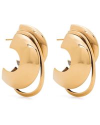 Alexander McQueen - -tone Sculptural Accumulation Hoop Earrings - Women's - Brass - Lyst