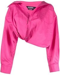 Jacquemus - La Chemise Mejean Tucked Blouse - Lyst