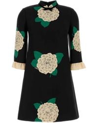 Valentino Garavani - Floral-Print Mini Dress - Lyst
