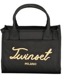 Twinset - Logo-Embroidered Canvas Tote Bag - Lyst
