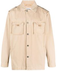 Moschino - Cargo Pocket Cotton Shirt Jacket - Lyst