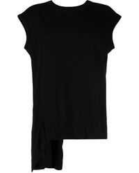 Yohji Yamamoto - Asymmetric Cotton T-shirt - Lyst