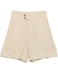 Berwich - Nadine Buttoned Turn-Up Shorts - Lyst