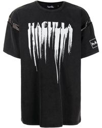 Haculla Smeared Stretch-cotton T-shirt - Black