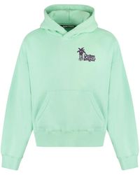 Palm Angels - Douby Logo-print Cotton Hoodie - Lyst