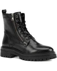 Geox - Lace-Up Zip Ankle Boots - Lyst