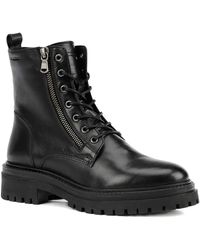 Geox - Lace-Up Zip Ankle Boots - Lyst