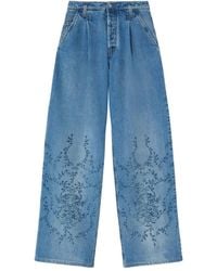 Ermanno Scervino - Jeans mit Blumenstickerei - Lyst