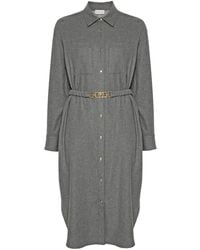Moncler - Logo-Patch Shirt Dress - Lyst
