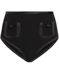 Dolce & Gabbana - Kurze Shorts mit Satinbesatz - Lyst