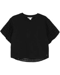 DKNY - T-Shirt Met Open Mouwen - Lyst