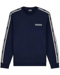 EA7 - Logo-Tape Sweatshirt - Lyst