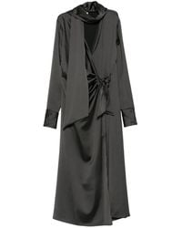 Imperial - Vestido Midi Con Diseño Cruzado Y Acabado Satinado - Lyst