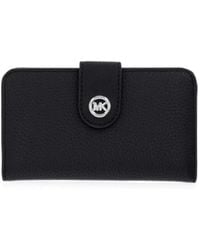 MICHAEL Michael Kors - Logo-Plaque Pebbled Wallet - Lyst