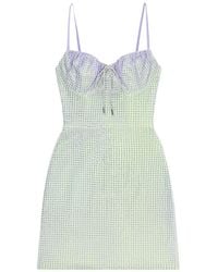 Area - Crystal-Embellished Mini Dress - Lyst