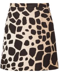 Max Mara - Minirock Mit Giraffen-Print - Lyst