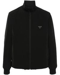 Prada - Triangle-Logo Zip-Up Jacket - Lyst