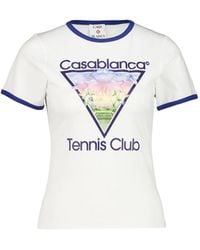 CASABLANCA - Tennis Club Icon Graphic-Print T-Shirt - Lyst