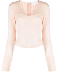 Genny - V-neck Corset-style Top - Lyst