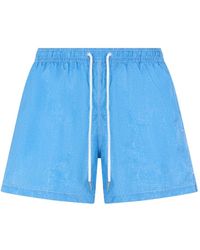 Fedeli - Logo-Patch Drawstring Swim Shorts - Lyst