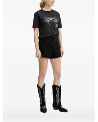 Patrizia Pepe - T-Shirt mit Logo-Print - Lyst