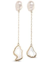Erdem - Pearl-Embellished Stone Drop Earrings - Lyst