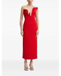 Bardot - Rosalyn Strapless V-Neck Midi Dress - Lyst