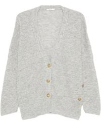 Haikure - Ribbed Buttoned Cardigan - Lyst