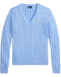 Polo Ralph Lauren - Cable-Knit V-Neck Sweater - Lyst