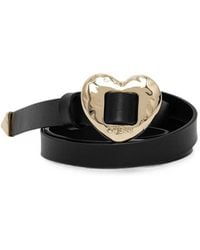 Guess - Heart-Buckle Leather Belt - Lyst