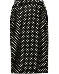 Saint Laurent - Polka Dot Pattern Skirt - Lyst