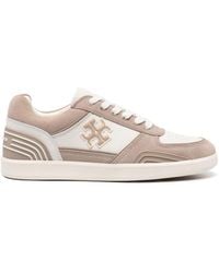 Tory Burch - Clover Court Panelled Suede Sneakers - Lyst