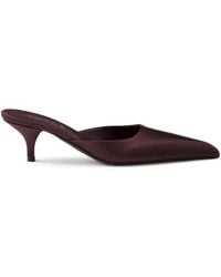 Prada - 55Mm Satin Mules - Lyst