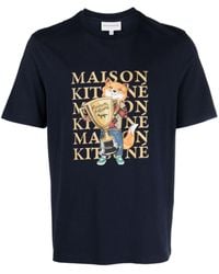 Maison Kitsuné - Fox Champion Cotton T-shirt - Lyst