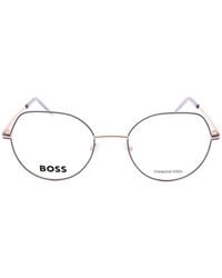 BOSS - Round-Frame Glasses - Lyst