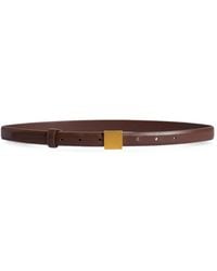 Alberta Ferretti - Textured Buckle Leather Belt - Lyst