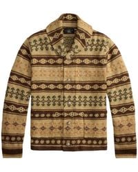 RRL - Patterned Shawl-Collar Cardigan - Lyst
