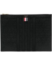 Thom Browne - Pebble-texture Leather Clutch Bag - Lyst
