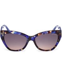 GUESS EYEWEAR - Tortoiseshell-Effect Cat-Eye Sunglasses - Lyst